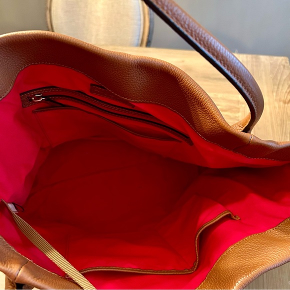 Dooney & Bourke Brown Leather Tote Bag - Picture 3 of 3